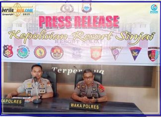 Press Release Akhir Tahun Polres Sinjai Dipimpin Langsung Kapolres Sinjai