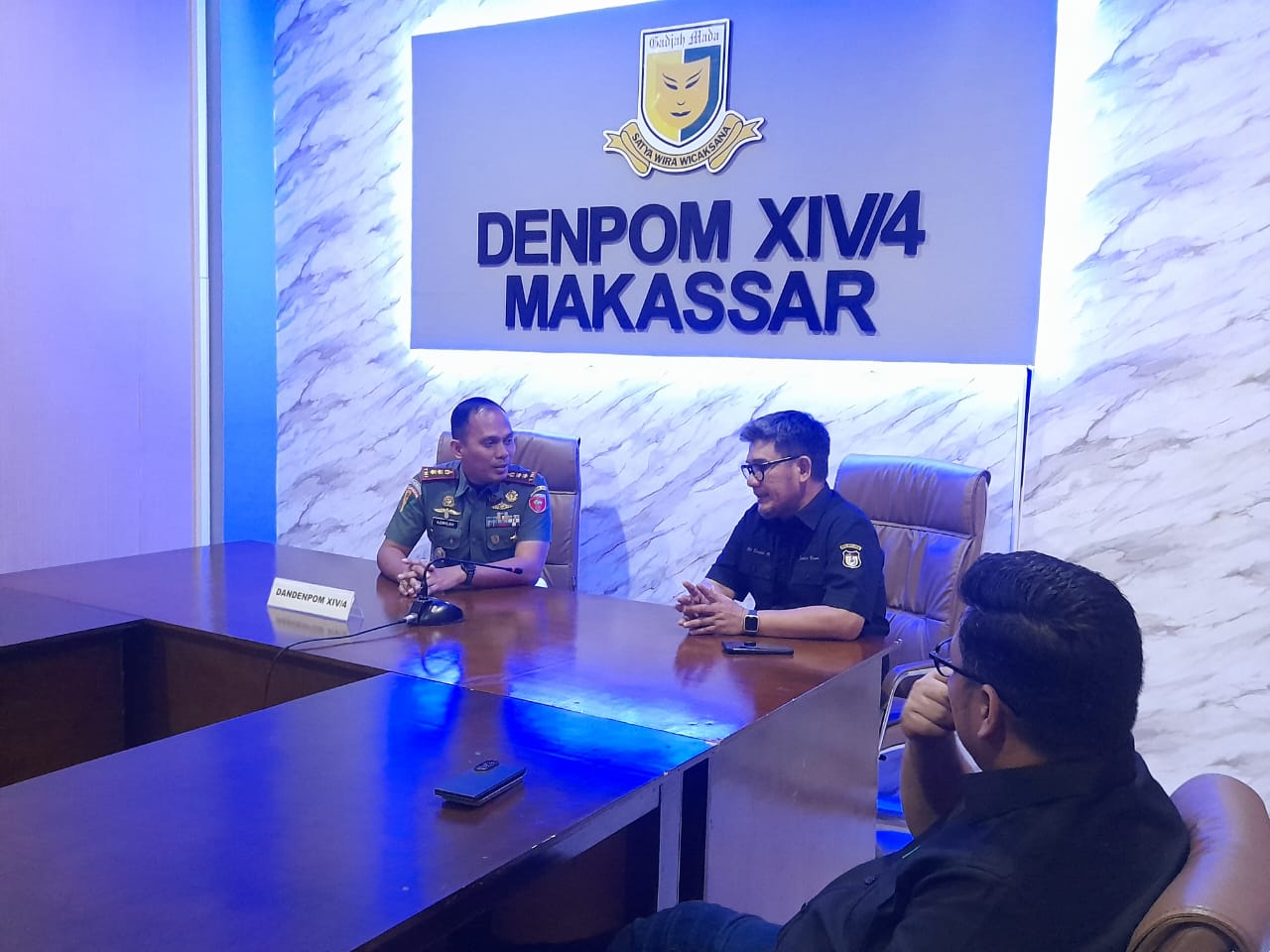 Denpom XIV/4 Makassar Siap Bantu Perumda Parkir Tertibkan Parkir Liar